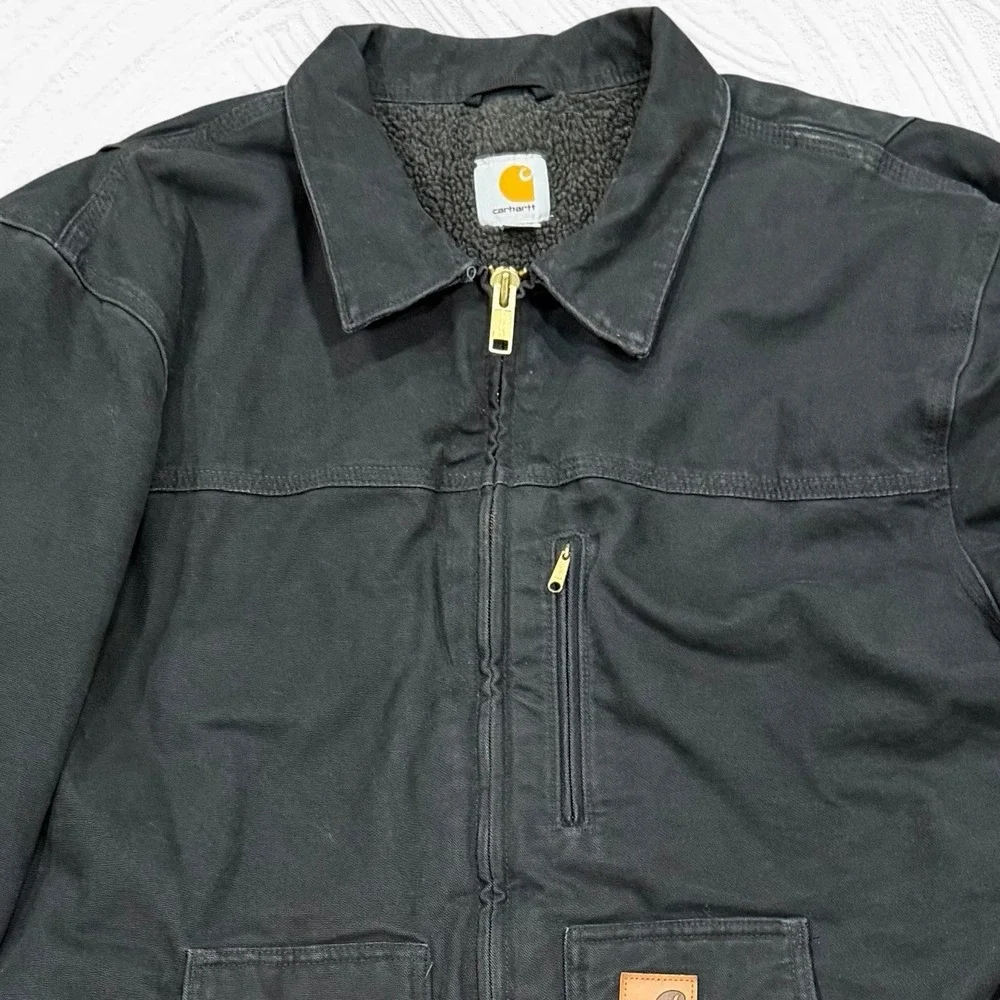 Carhartt Sandstone Ridge Jacket Coat C61 BLK Sherpa Men's Size Large